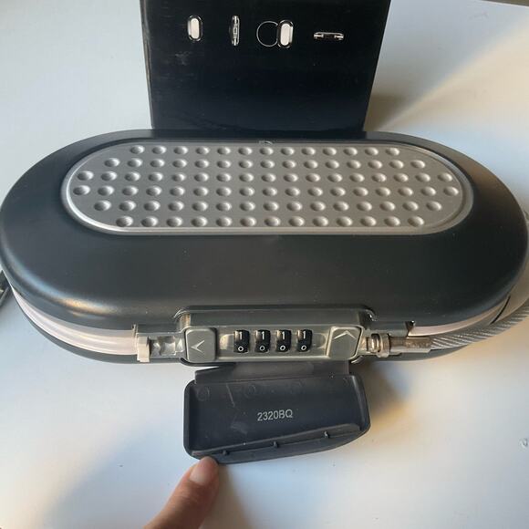 Master Lock Portable Small Lock Box, Personal Travel Safe, 5900D, Black & Silver - Picture 1 of 7
